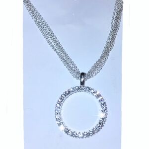 Circle of Sparkling Crystal Stones Pendant